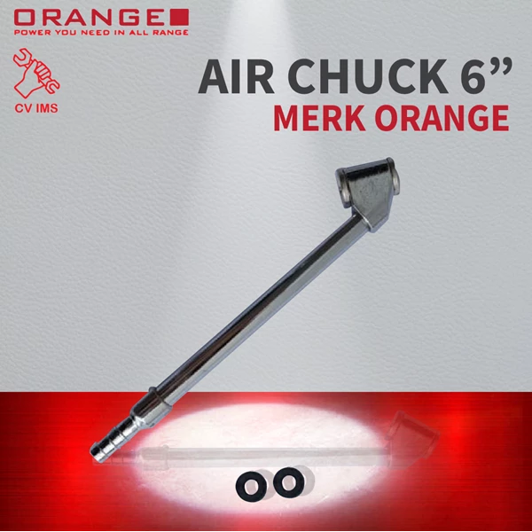Air chuck 6 " ORANGE