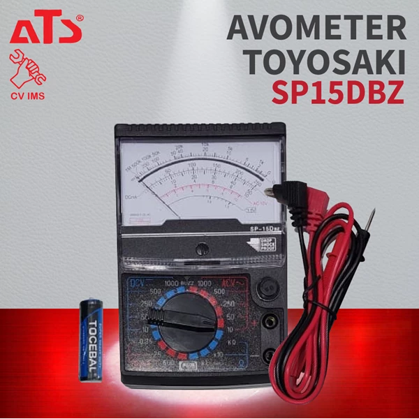 Multimeter Avometer SP15DBZ Lengkap Baterai / Multi Tester SP-15DBZ "TOYOSAKI"