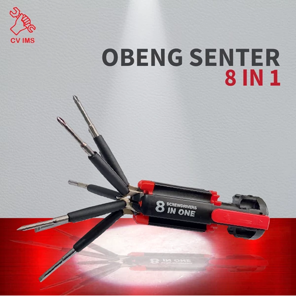 Screwdriver with Flashlight Multifunction 8 in 1