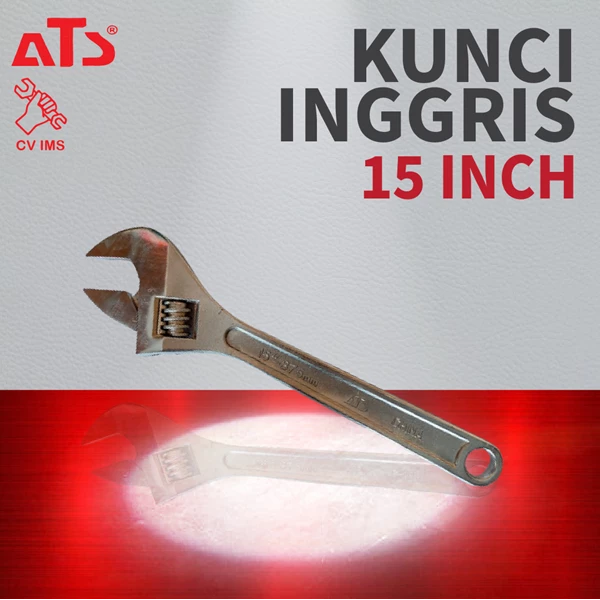 Kunci Inggris / Adjustable wrench 15" ATS