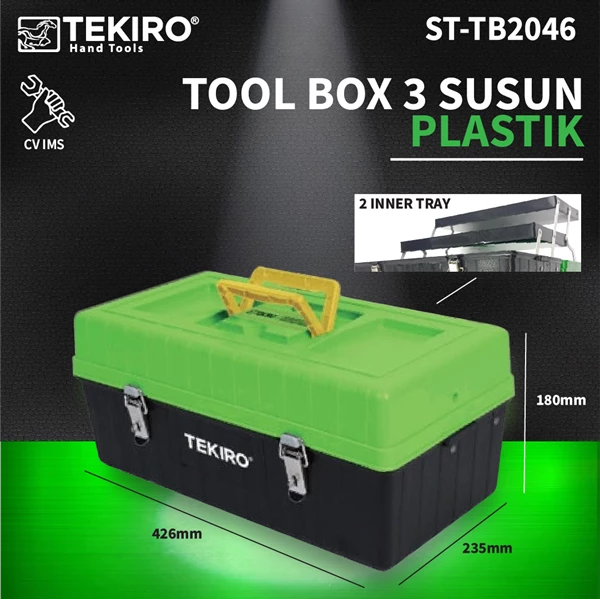 Tool Box 3 Layer Plastic TEKIRO ST-TB2046