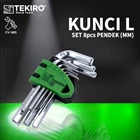 Kunci L Set 8pcs Pendek TEKIRO HK-SS1202 1