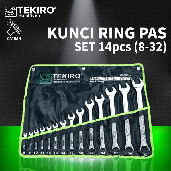 Kunci Ring Pas Set 14pcs 8-32 TEKIRO WR-SEO298