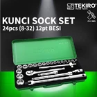 Kunci Sock Set 24pcs 1/2