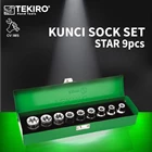 Star Socket Set TEKIRO 9pcs SC-SA0634 1