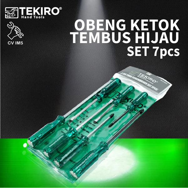 Go Thru Screwdriver Set TEKIRO 7pcs SD-GT0932