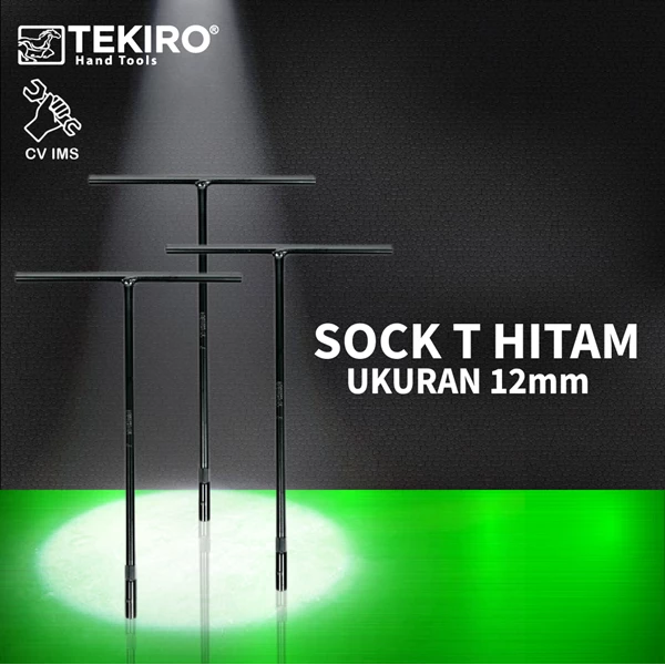 Kunci Sock T  Hitam 12mm TEKIRO WR-TT0236