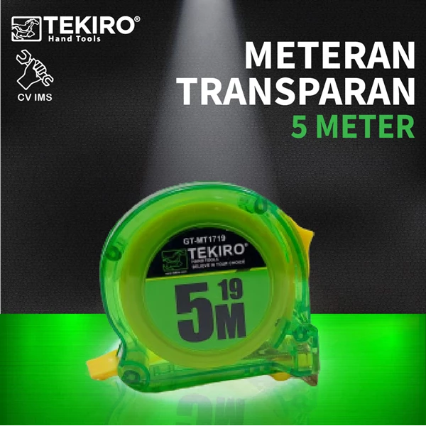 TEKIRO 5 Meter Transparent Roll Meter GT-MT1719