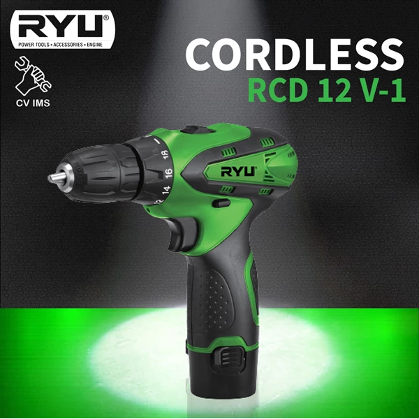 Cordless Hand Drill Machine 12V-1 RYU RCD 12V-1