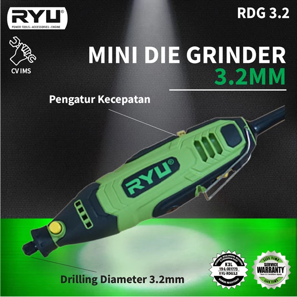 Mini Die Grinder 3.2MM RYU RDG 3.2