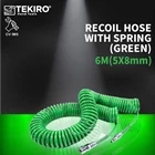 Recoil Hose With Spring Green TEKIRO 6M 5x8mm AT-RH1115 1