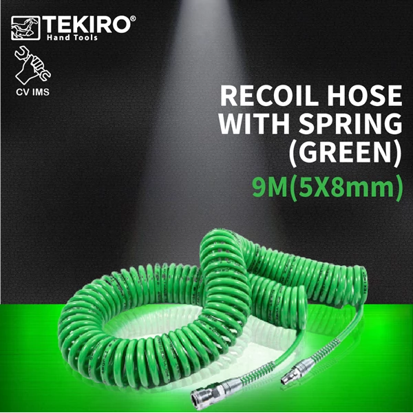 Recoil Hose With Spring TEKIRO 9M 5x8mm AT-RH1116