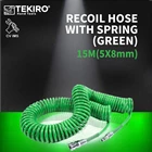 Recoil Hose With Spring Green TEKIRO 15M 5x8mm AT-RH1118 1
