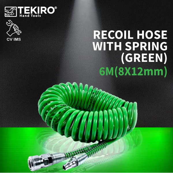 Recoil Hose With Spring TEKIRO 6M 8x12mm AT-RH1123