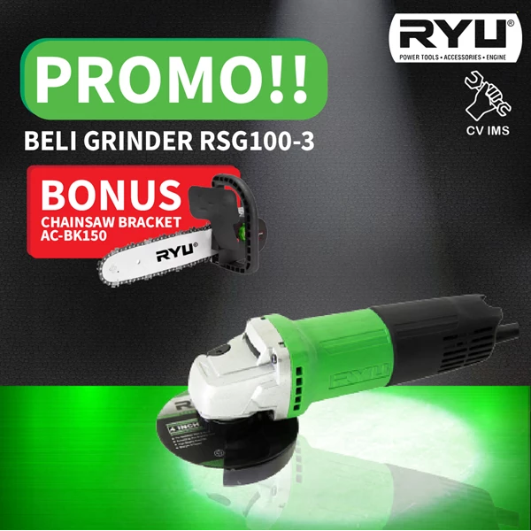 RYU RSG 100-3 Hand Grinding Machine Bonus Chainsaw bracket