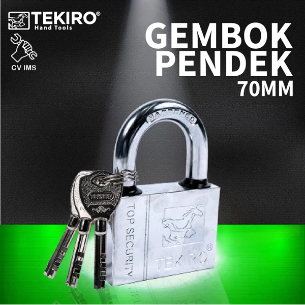 Padlock Short 70mm TEKIRO GT-PL1435