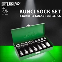 Kunci Star Bit And Sock Set 16pcs 1/2