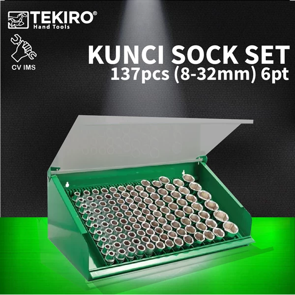 Kunci Sock Set 1/2" 137pcs 6PT TEKIRO SC-CH0639