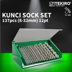 Kunci Sock Set 1/2" 137pcs 12PT TEKIRO SC-CH1285 1