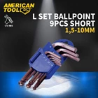 Kunci L Ballpoint Set 9pcs (Pendek) American Tool 1