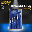 Ring Wrench Set 5pcs (8-24mm) American Tool 1