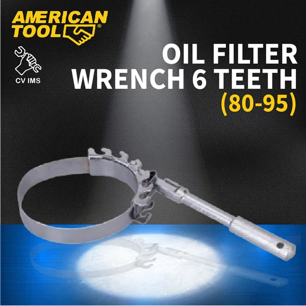 Kunci Filter Oli 6 Teeth (80-95mm) American Tool 8958666