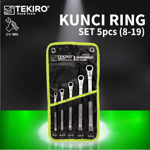 Boxes End Wrench Set 5pcs (8-19mm) TEKIRO WR-SE1646