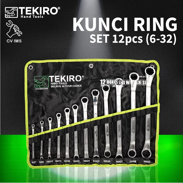 Boxes End Wrench Set 12pcs (6-32mm) TEKIRO WR-SE0302